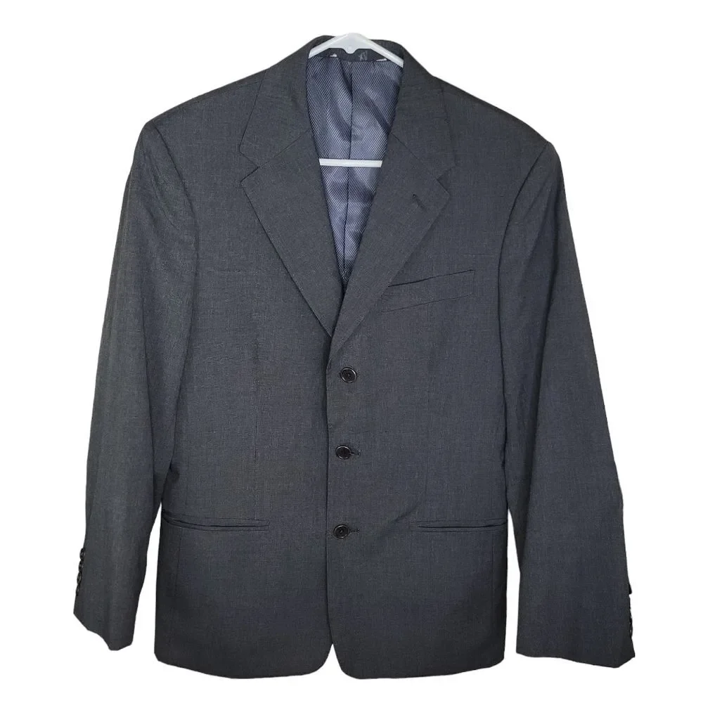 Perry Ellis Modern Fit gray suit blazer jacket size 38